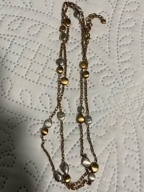 Brighton Long Necklace Silver Tone Statement Convertible Layering Boho Chic